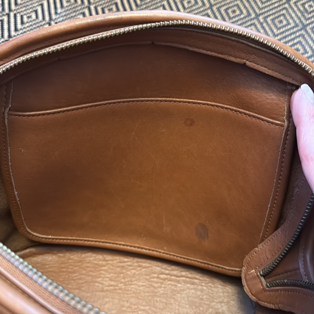 Vintage Coach Asheville zip 9089 British tan dome bowler - Picture 14 of 16